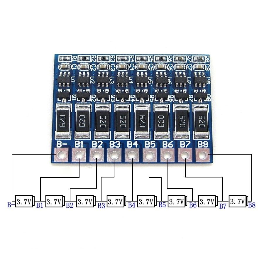 8S 33.6V Lithium Battery Balance / Protection Board (BMS)